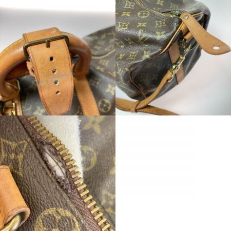  LOUIS VUITTON ルイヴィトン モノグラム キーポル・バンドリエール 45 ボストンバッグ M41418 ブラウン ファスナー部分破れ有