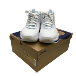 ◎◎ asics アシックス バスケットシューズ バッシュ NOVA SURGE 3 ホワイト×ブライトシアン 1061A048-100 Bランク