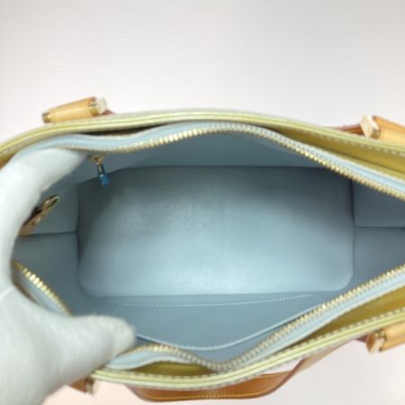  LOUIS VUITTON ルイヴィトン モノグラム・ヴェルニ ヒューストン トートバッグ M91053 グリ 日焼け有