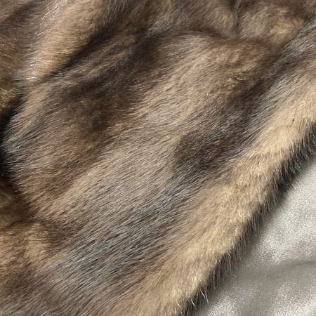   ミンク 毛皮 コート ハーフコート ブラウン サイズ13 レディース ブラウン