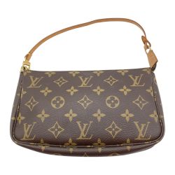 ◎◎ LOUIS VUITTON ルイヴィトン モノグラム ポシェット アクセソワール  アクセサリーポーチ M51980 ブラウン Bランク