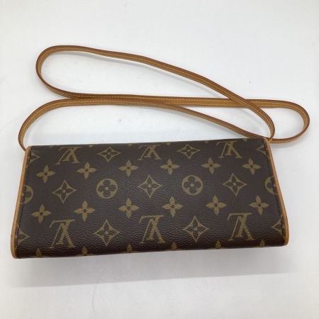  LOUIS VUITTON ルイヴィトン モノグラム ポシェットツインGM ショルダーバッグ M51852 ブラウン