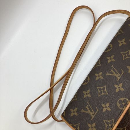  LOUIS VUITTON ルイヴィトン モノグラム ポシェットツインGM ショルダーバッグ M51852 ブラウン