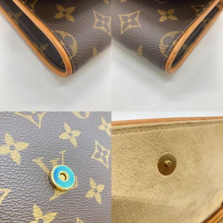  LOUIS VUITTON ルイヴィトン モノグラム ポシェットツインGM ショルダーバッグ M51852 ブラウン