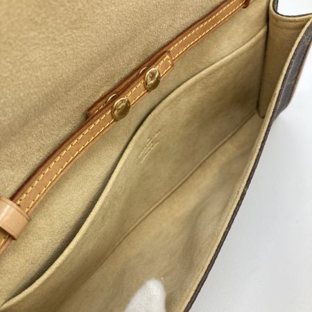  LOUIS VUITTON ルイヴィトン モノグラム ポシェットツインGM ショルダーバッグ M51852 ブラウン