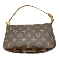 ◎◎ LOUIS VUITTON ルイヴィトン モノグラム ポシェット アクセソワール アクセサリーポーチ M51980 ブラウン Bランク
