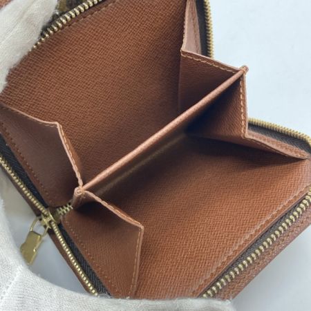  LOUIS VUITTON ルイヴィトン モノグラム コンパクトジップ 二つ折り財布 財布 M61667 ブラウン