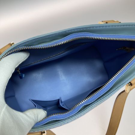  LOUIS VUITTON ルイヴィトン モノグラム ヴェルニ ヒューストン トートバッグ M91218 ラヴァンド 変色有