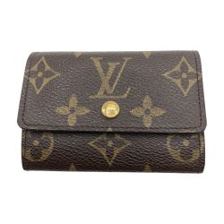 ◎◎ LOUIS VUITTON ルイヴィトン モノグラム ポルトモネ・プラ コインケース 小銭入れ M61930 ブラウン Bランク