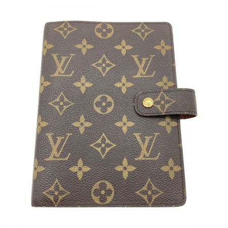 LOUIS VUITTON ルイヴィトン モノグラム アジェンダ MM 手帳カバー 6リング R20105 ブラウン 799の刻印有