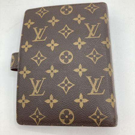  LOUIS VUITTON ルイヴィトン モノグラム アジェンダ MM 手帳カバー 6リング R20105 ブラウン 799の刻印有