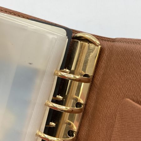  LOUIS VUITTON ルイヴィトン モノグラム アジェンダ MM 手帳カバー 6リング R20105 ブラウン 799の刻印有