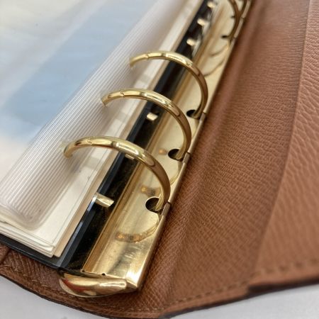  LOUIS VUITTON ルイヴィトン モノグラム アジェンダ MM 手帳カバー 6リング R20105 ブラウン 799の刻印有