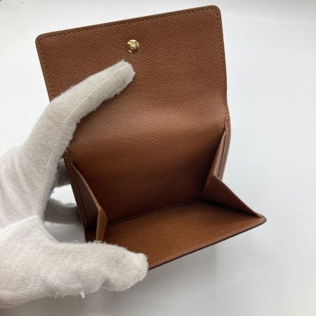  LOUIS VUITTON ルイヴィトン モノグラム ポルトモネビエカルトクレディ 3つ折り財布 M61652 ブラウン 799刻印