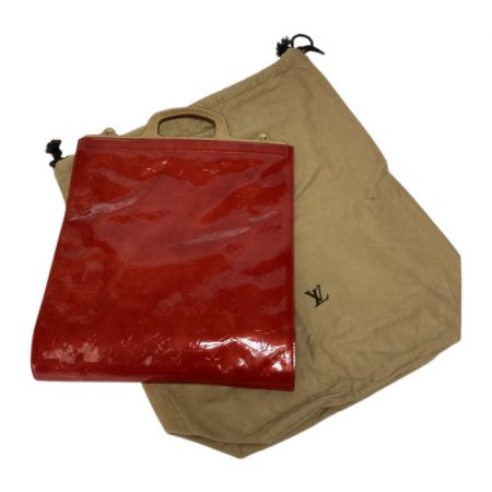  LOUIS VUITTON ルイヴィトン モノグラム ヴェルニ スタントン トートバッグ ハンドバッグ M91078 レッド 刻印ES01