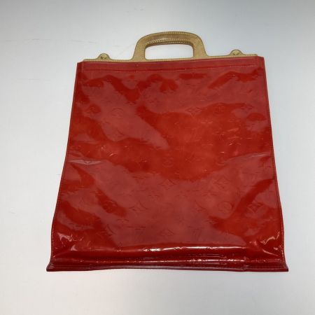  LOUIS VUITTON ルイヴィトン モノグラム ヴェルニ スタントン トートバッグ ハンドバッグ M91078 レッド 刻印ES01
