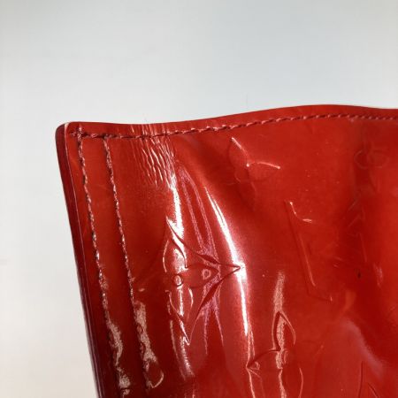  LOUIS VUITTON ルイヴィトン モノグラム ヴェルニ スタントン トートバッグ ハンドバッグ M91078 レッド 刻印ES01