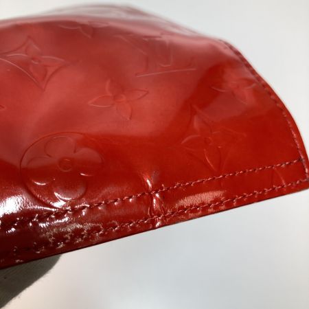  LOUIS VUITTON ルイヴィトン モノグラム ヴェルニ スタントン トートバッグ ハンドバッグ M91078 レッド 刻印ES01
