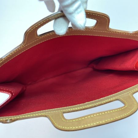  LOUIS VUITTON ルイヴィトン モノグラム ヴェルニ スタントン トートバッグ ハンドバッグ M91078 レッド 刻印ES01