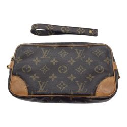 ◎◎ LOUIS VUITTON ルイヴィトン モノグラム マルリードラゴンヌPM セカンドバッグ M51827 ブラウン ストラップ金具欠品 Cランク