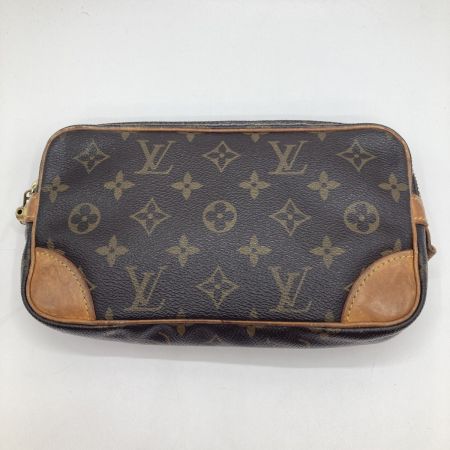  LOUIS VUITTON ルイヴィトン モノグラム マルリードラゴンヌPM セカンドバッグ M51827 ブラウン ストラップ金具欠品