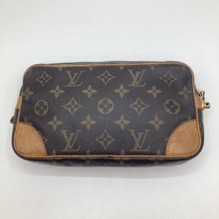  LOUIS VUITTON ルイヴィトン モノグラム マルリードラゴンヌPM セカンドバッグ M51827 ブラウン ストラップ金具欠品