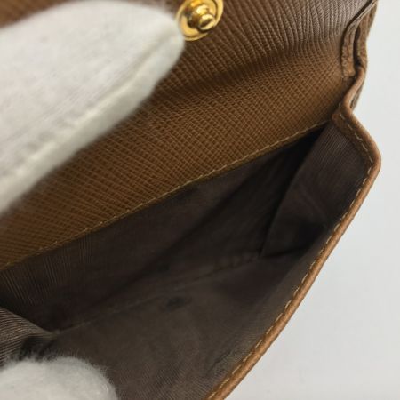  PRADA プラダ サフィアーノレザー2つ折り財布  1MV204 キャラメル