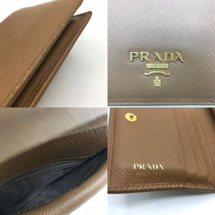 PRADA プラダ サフィアーノレザー2つ折り財布 1MV204 キャラメル