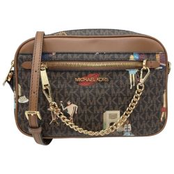 ◎◎ MICHAEL KORS マイケルコース ショルダーバッグ ジェットセットガールズ ジップチェーン 35F2G5CC7V ブラウン Bランク