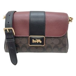 ◎◎ COACH コーチ グレース ショルダー バッグ CC066 ブラウンマルチ Bランク