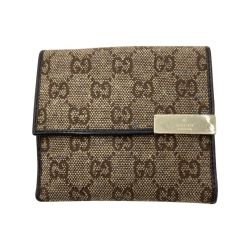 ◎◎ GUCCI グッチ 二つ折り財布 Wホック 257015･493075 ブラウン Bランク