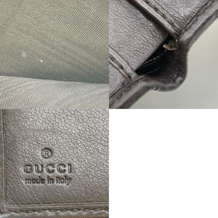  GUCCI グッチ 二つ折り財布 Wホック 257015･493075 ブラウン