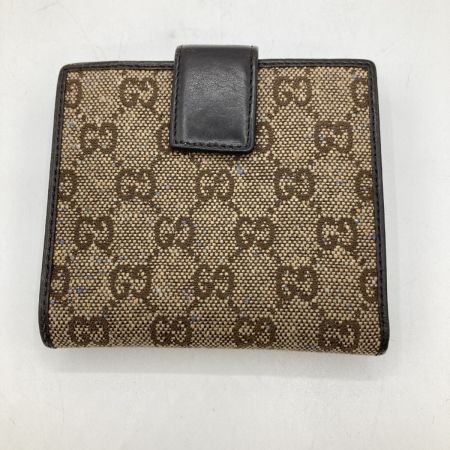  GUCCI グッチ 二つ折り財布 Wホック 257015･493075 ブラウン