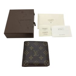 ◎◎ LOUIS VUITTON ルイヴィトン モノグラム ポルト ビエ・カルト クレディモネ 2つ折り財布 箱付 M61665 ブラウン Cランク