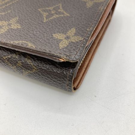  LOUIS VUITTON ルイヴィトン モノグラム ポルト モネ・ビエ トレゾール 2つ折り財布 M61730 ブラウン