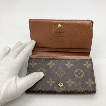  LOUIS VUITTON ルイヴィトン モノグラム ポルト モネ・ビエ トレゾール 2つ折り財布 M61730 ブラウン