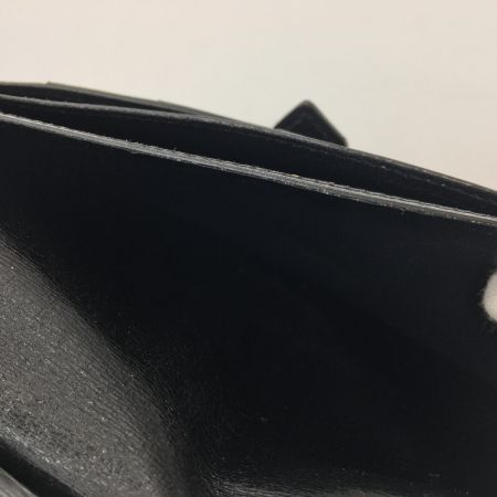  HERMES エルメス 二つ折り長財布 ベアン スフレ ボックススカーフ ブラック×ゴールド(金具) 本体のみ
