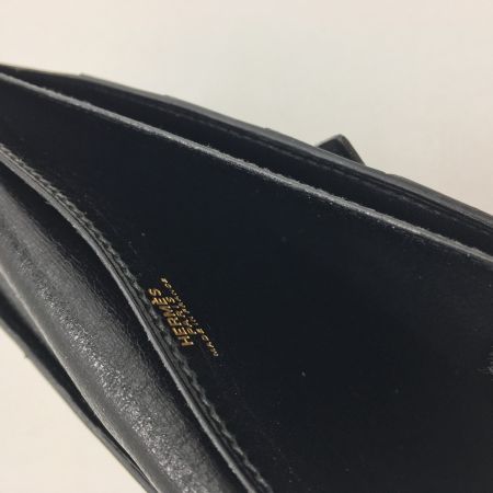  HERMES エルメス 二つ折り長財布 ベアン スフレ ボックススカーフ ブラック×ゴールド(金具) 本体のみ