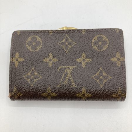  LOUIS VUITTON ルイヴィトン モノグラム ポルトモネ・ビエ ヴィエノワ 2つ折り財布 がま口財布 M61663 ブラウン