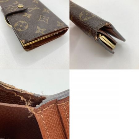  LOUIS VUITTON ルイヴィトン モノグラム ポルトモネ・ビエ ヴィエノワ 2つ折り財布 がま口財布 M61663 ブラウン