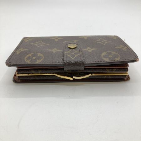  LOUIS VUITTON ルイヴィトン モノグラム ポルトモネ・ビエ ヴィエノワ 2つ折り財布 がま口財布 M61663 ブラウン