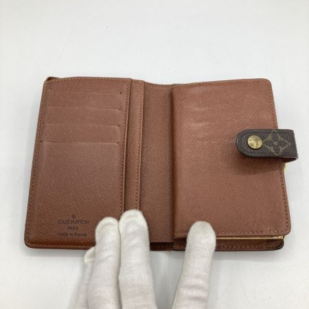  LOUIS VUITTON ルイヴィトン モノグラム ポルトモネ・ビエ ヴィエノワ 2つ折り財布 がま口財布 M61663 ブラウン