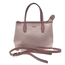◎◎ Kate Spade ケイトスペード スペード リンク PVC レザー ミニ トート WKR00067 ピンク Bランク