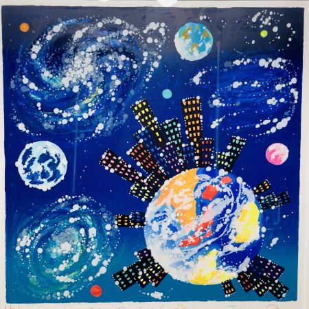   おかもとみわこ My Birthday 66/70 シルクスクリーン版画