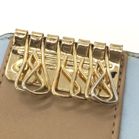  MICHAEL KORS マイケルコース 6連キーケース  35F2GTVD5T 水色・ベージュ