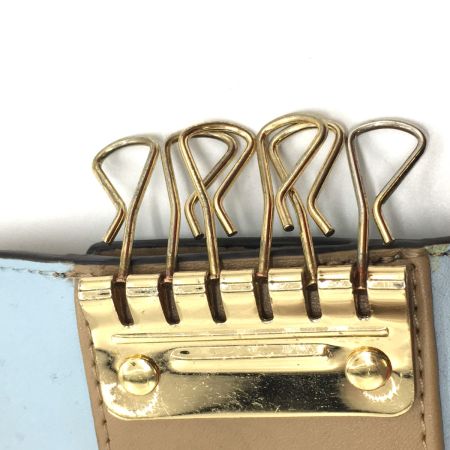  MICHAEL KORS マイケルコース 6連キーケース  35F2GTVD5T 水色・ベージュ