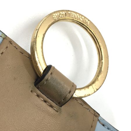  MICHAEL KORS マイケルコース 6連キーケース  35F2GTVD5T 水色・ベージュ