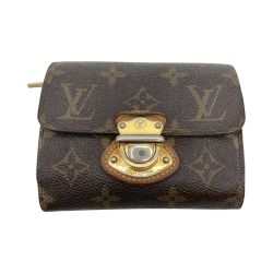 ◎◎ LOUIS VUITTON ルイヴィトン モノグラム ポルトフォイユジョイ 3つ折り財布 M60211 ブラウン Cランク