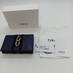 ◎◎ FURLA フルラ 三つ折り財布 シレナ Mサイズ レディース WP00135 Blu D 箱付 Bランク