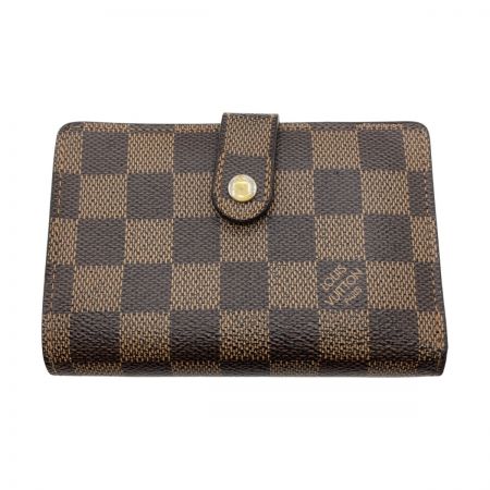  LOUIS VUITTON ルイヴィトン ダミエ ポルトフォイユ ヴィエノワ 2つ折り財布 N61674 ブラウン